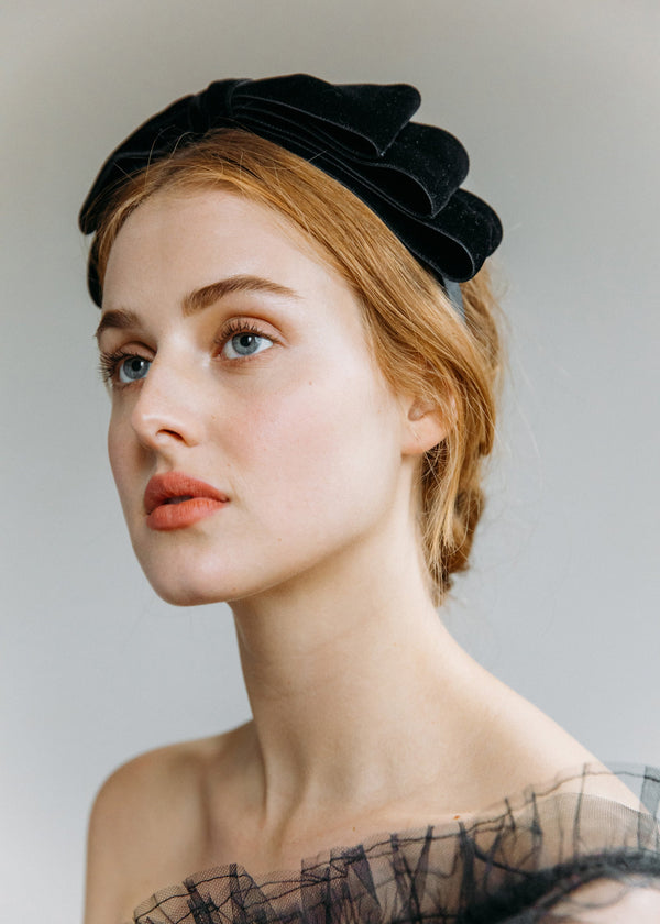 Jennifer Behr Katya Headband Black