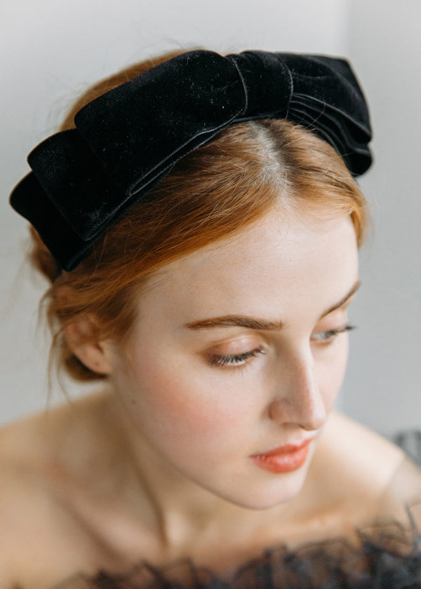 Jennifer Behr Katya Headband Black