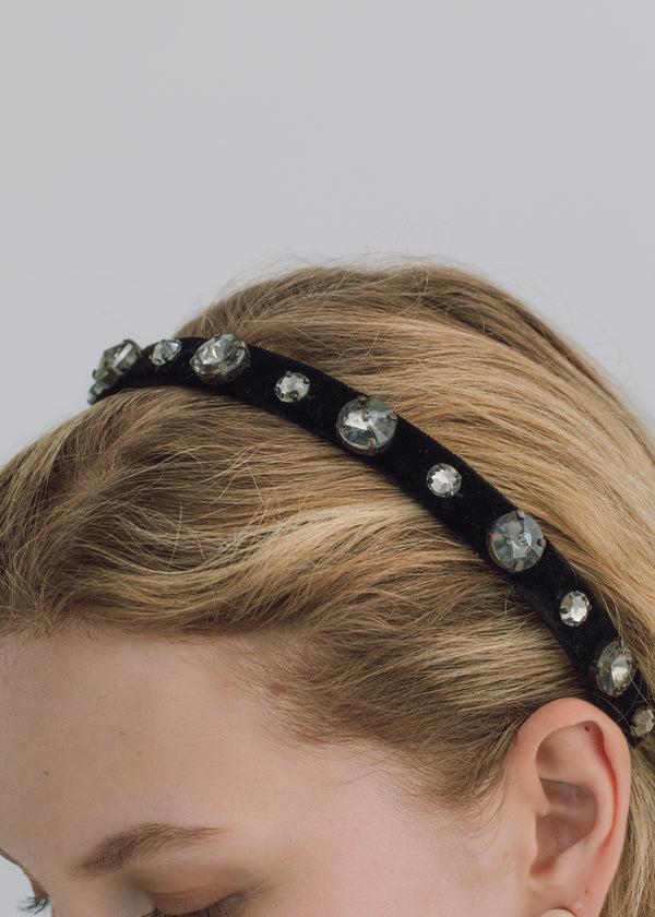 Jennifer Behr Kendall Headband Black Diamond
