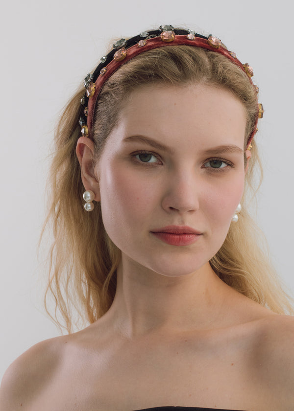 Jennifer Behr Kendall Headband Black Diamond