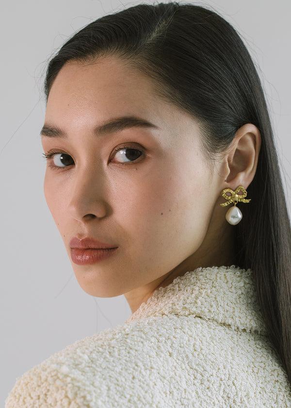 Jennifer Behr Khloe Earrings Pearl