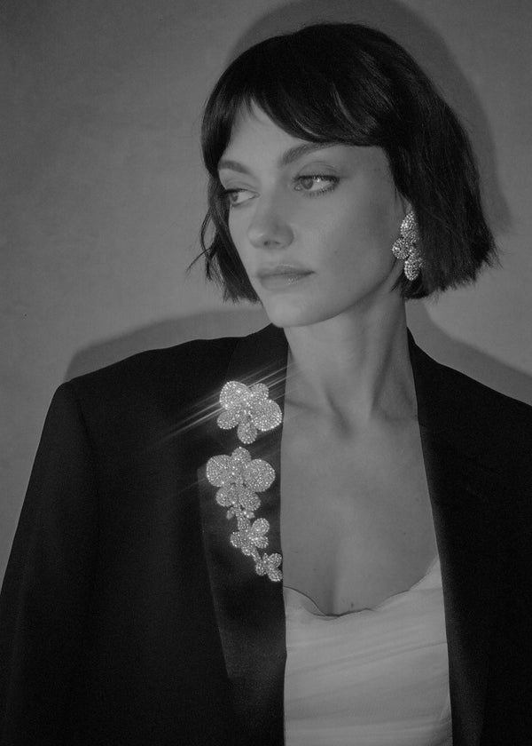 Jennifer Behr Kiarra Brooch Crystal