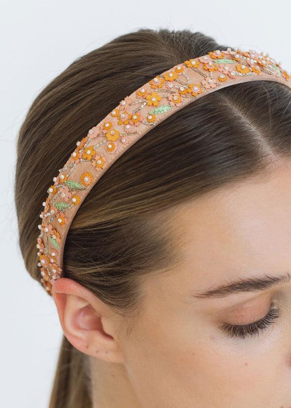 Jennifer Behr Kiera Headband Almond