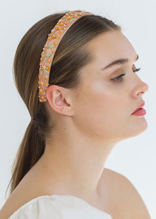Jennifer Behr Kiera Headband Almond