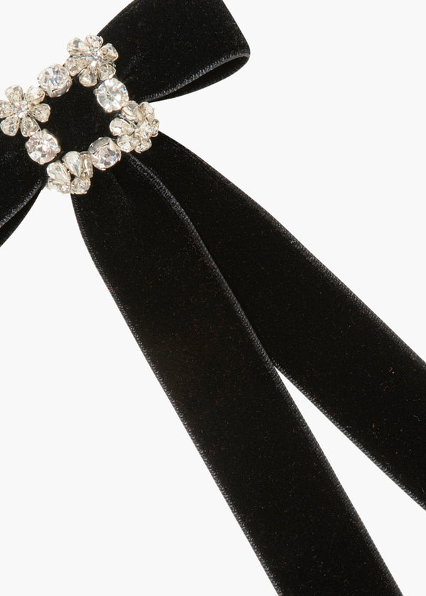 Jennifer Behr Kinley Bow Barrette Black