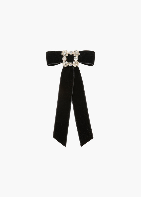 jennifer behr Kinley Bow Barrette Black