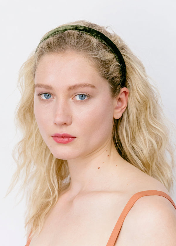 Jennifer Behr Lacey Headband Moss