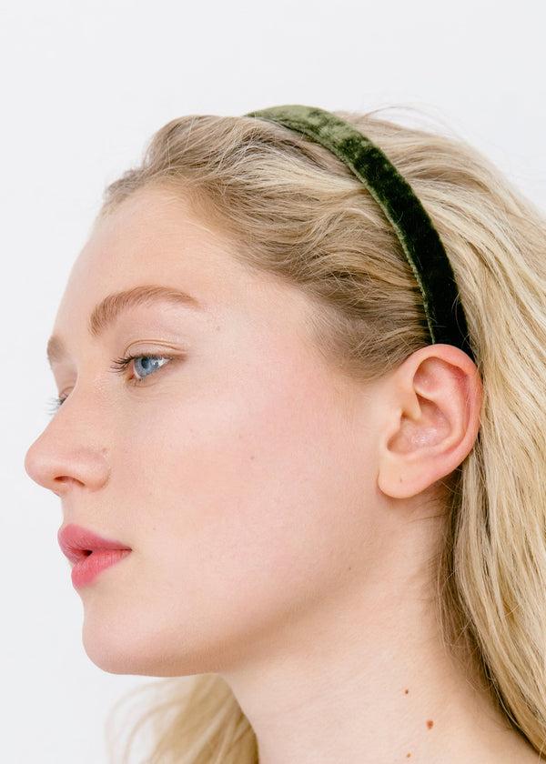 Jennifer Behr Lacey Headband Moss