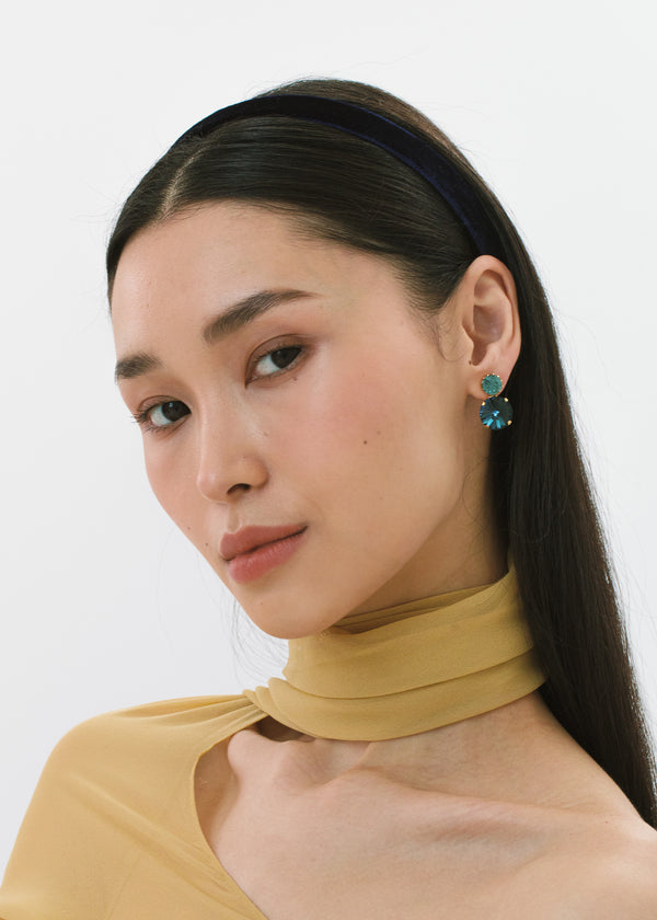 Jennifer Behr Lacey Headband Navy