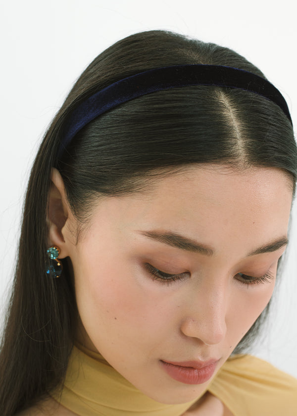 Jennifer Behr Lacey Headband Navy