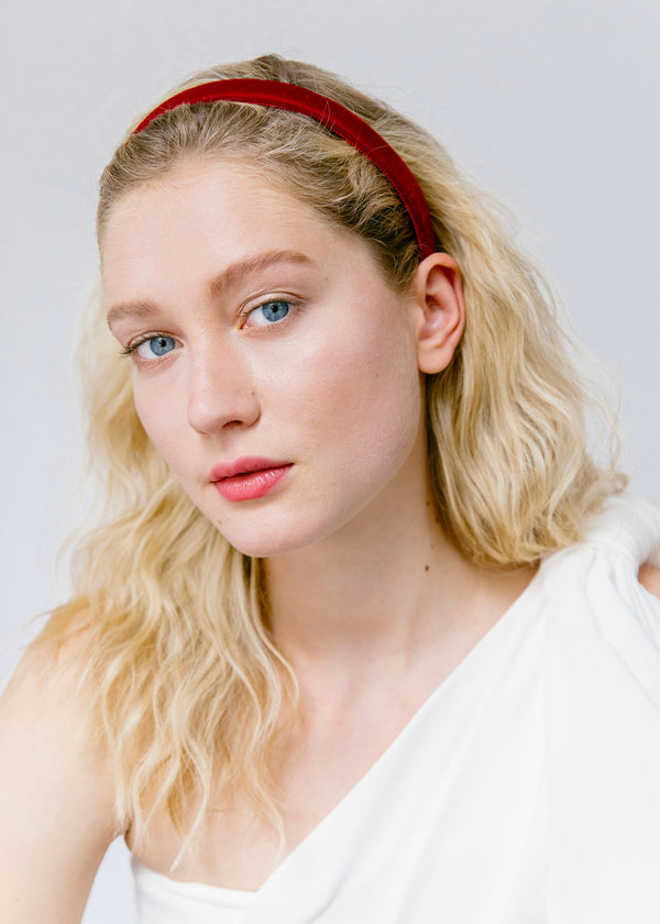 Jennifer Behr Lacey Headband Ruby