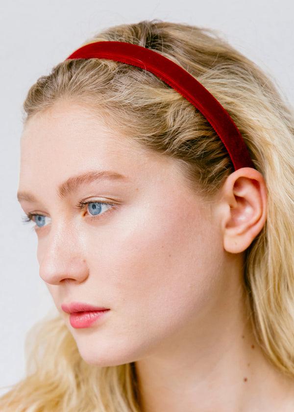 Jennifer Behr Lacey Headband Ruby