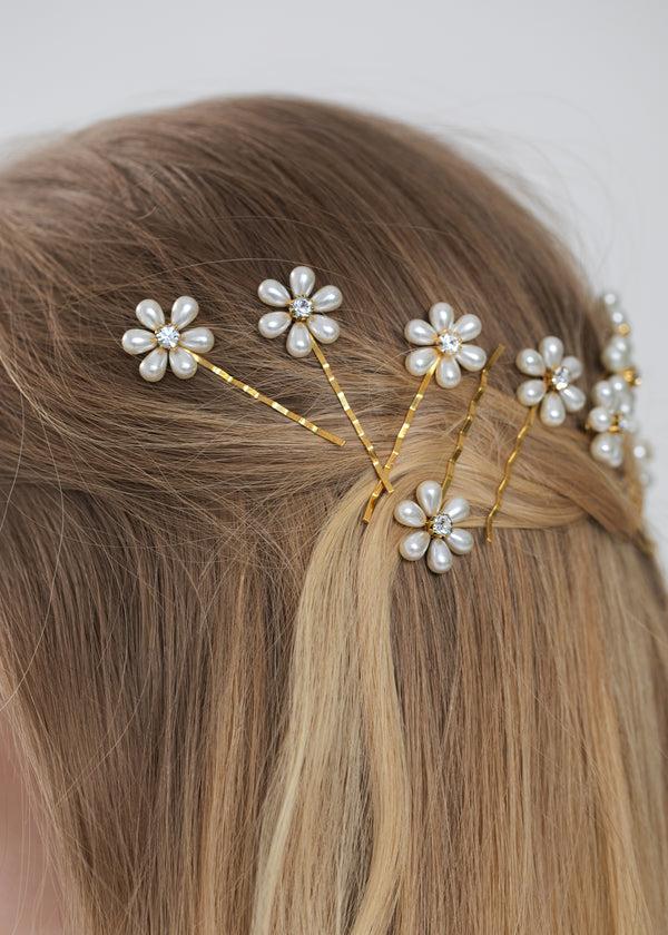Jennifer Behr Laena Bobby Pin Set Gold