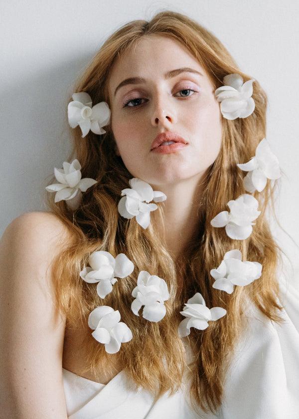 Jennifer Behr Large Jardinia Hairpins Cream