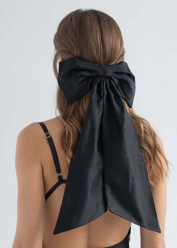 Jennifer Behr Leander Bow Barrette Black