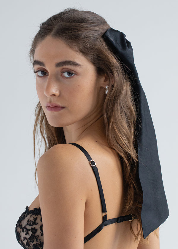 Jennifer Behr Leander Bow Barrette Black