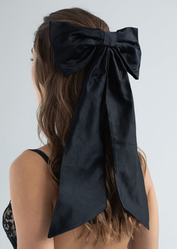 Jennifer Behr Leander Bow Barrette Black