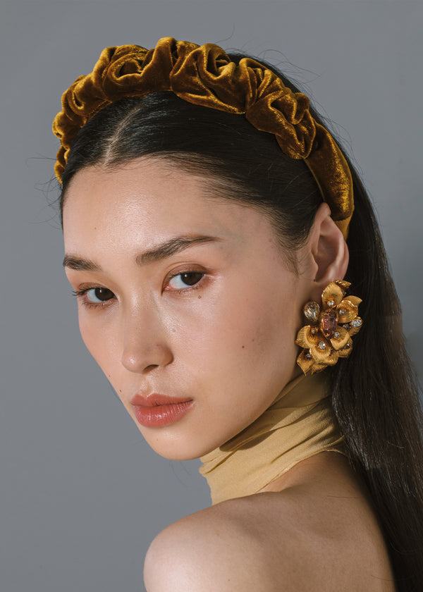 Jennifer Behr Lia Headband In Velvet Topaz