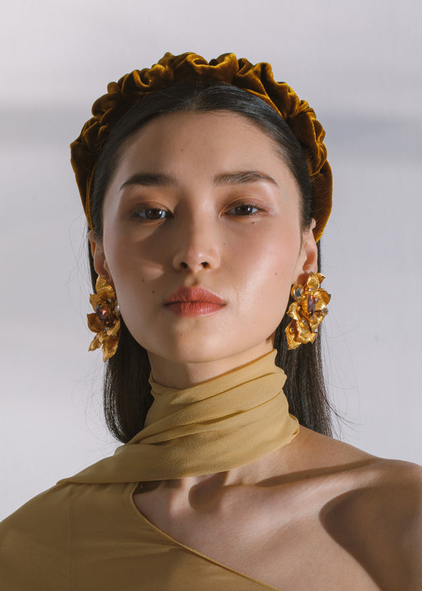 Jennifer Behr Lia Headband In Velvet Topaz