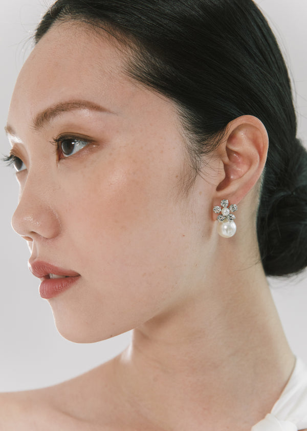 Jennifer Behr Linden Earrings Crystal