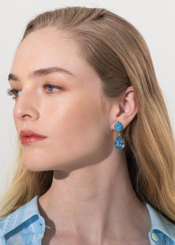 Jennifer Behr Linette Earrings Turquoise