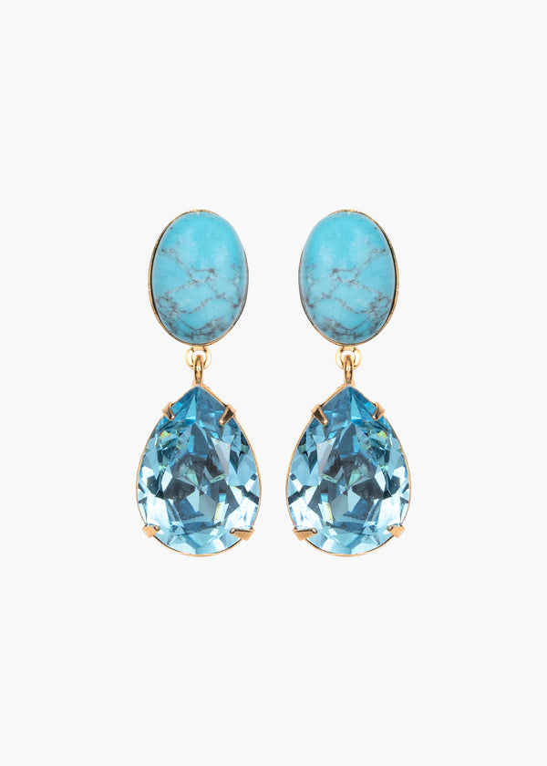 jennifer behr Linette Earrings Turquoise