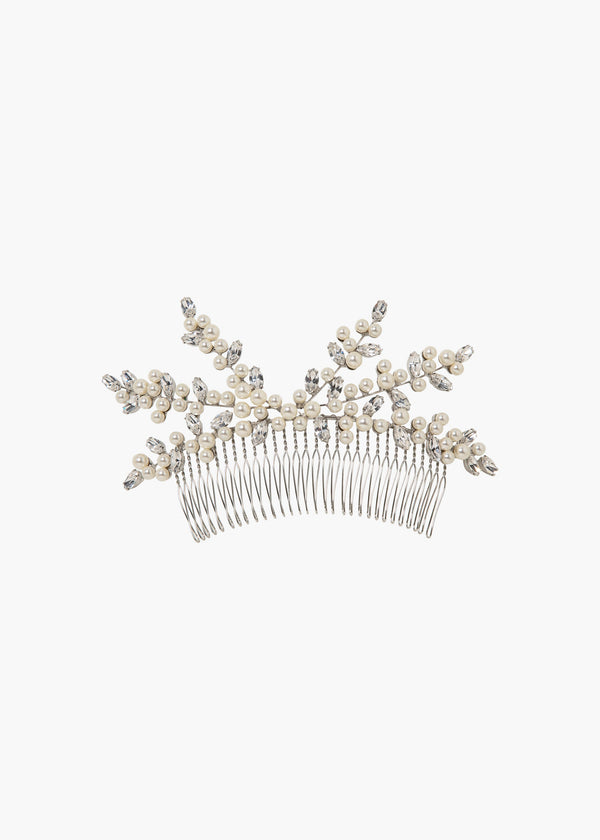 jennifer behr Lorena Comb Pearl Silver