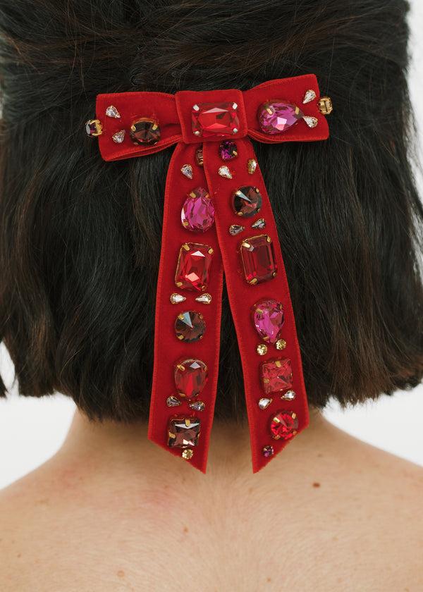 Jennifer Behr Lucia Bow Barrette Ruby