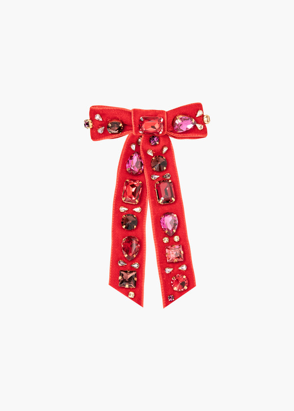 jennifer behr Lucia Bow Barrette Ruby