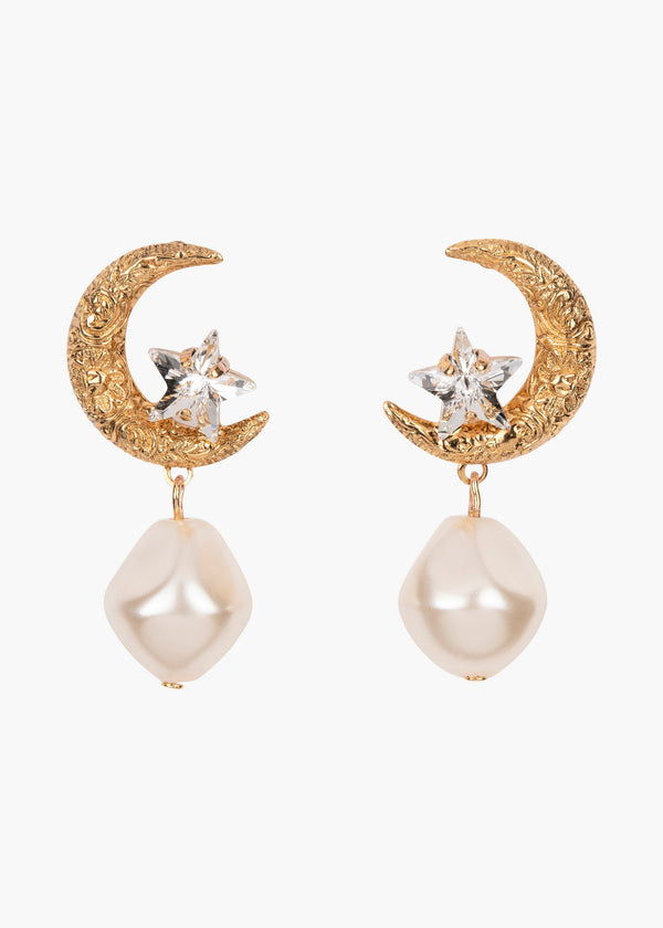 jennifer behr Lune Earrings Pearl