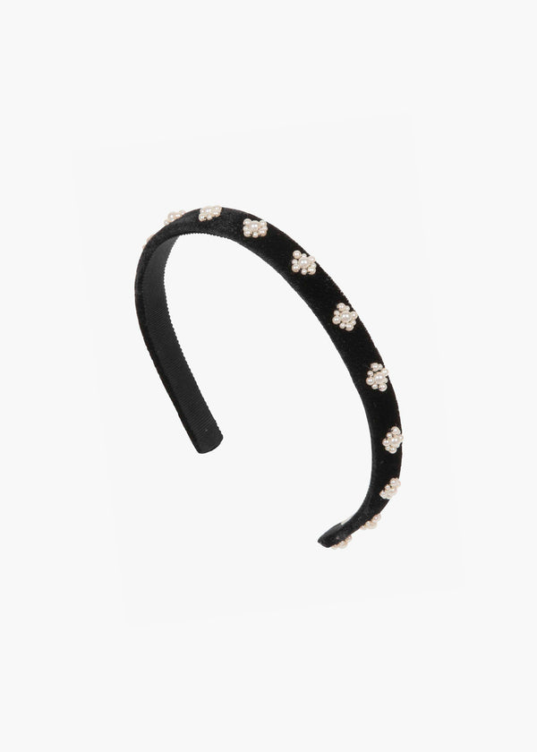 jennifer behr Maggie Headband Black