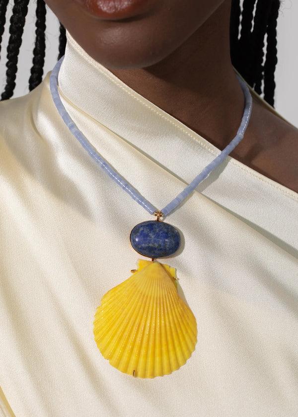 Jennifer Behr Makana Necklace Blue Calcedony