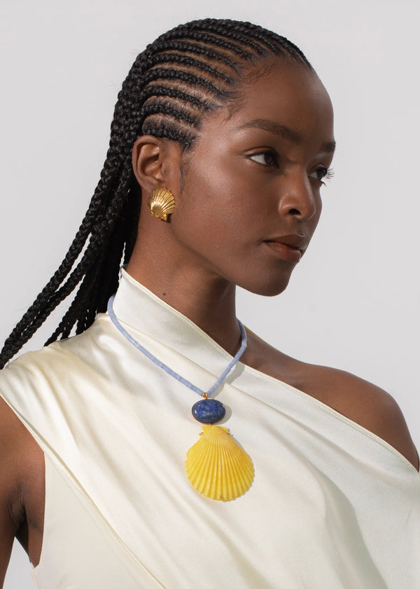 Jennifer Behr Makana Necklace Blue Calcedony