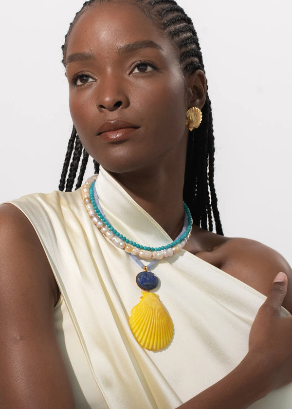 Jennifer Behr Makana Necklace Blue Calcedony