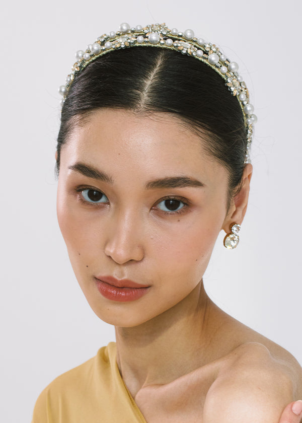 Jennifer Behr Manon Headband Crystal Pearl