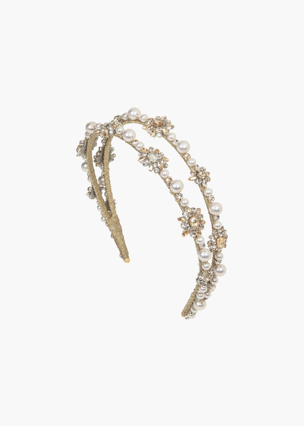 jennifer behr Manon Headband Crystal Pearl