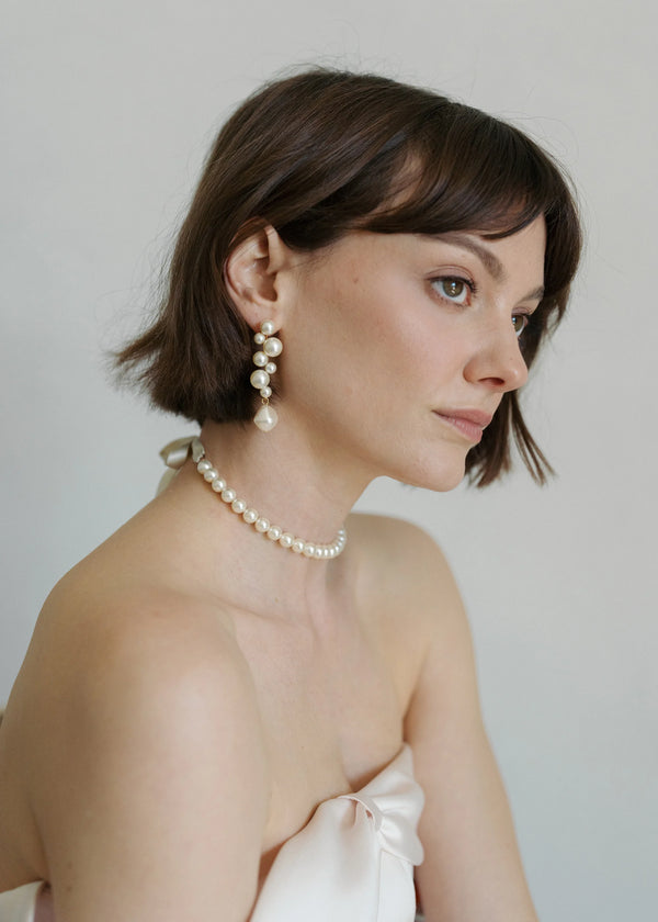 Jennifer Behr Margaritari Earrings Pearl