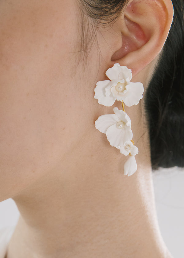 Jennifer Behr Mariam Earrings Cream