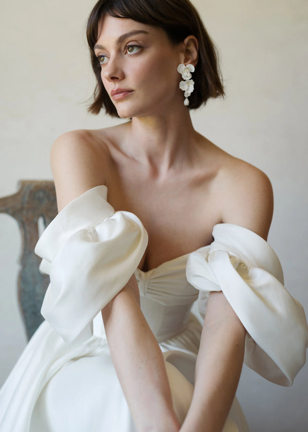 Jennifer Behr Mariam Earrings Cream
