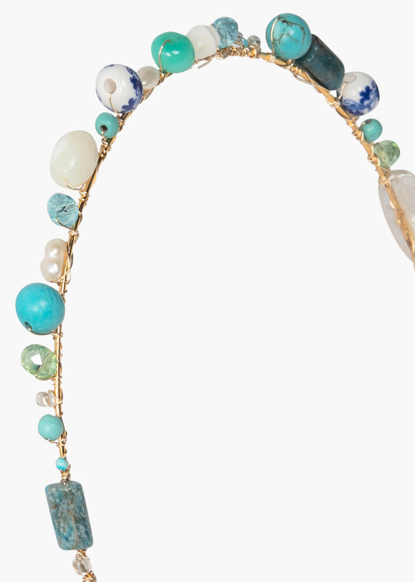 Jennifer Behr Marietta Headband Ocean