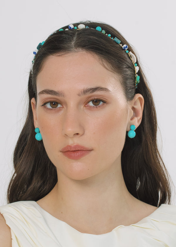 Jennifer Behr Marietta Headband Ocean