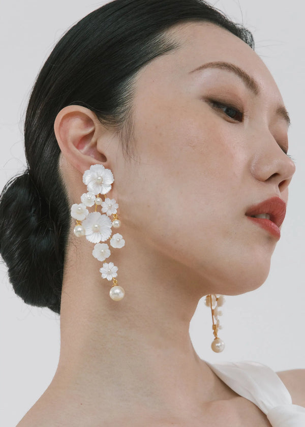 Jennifer Behr Maxine Earrings Mother Of Pearl