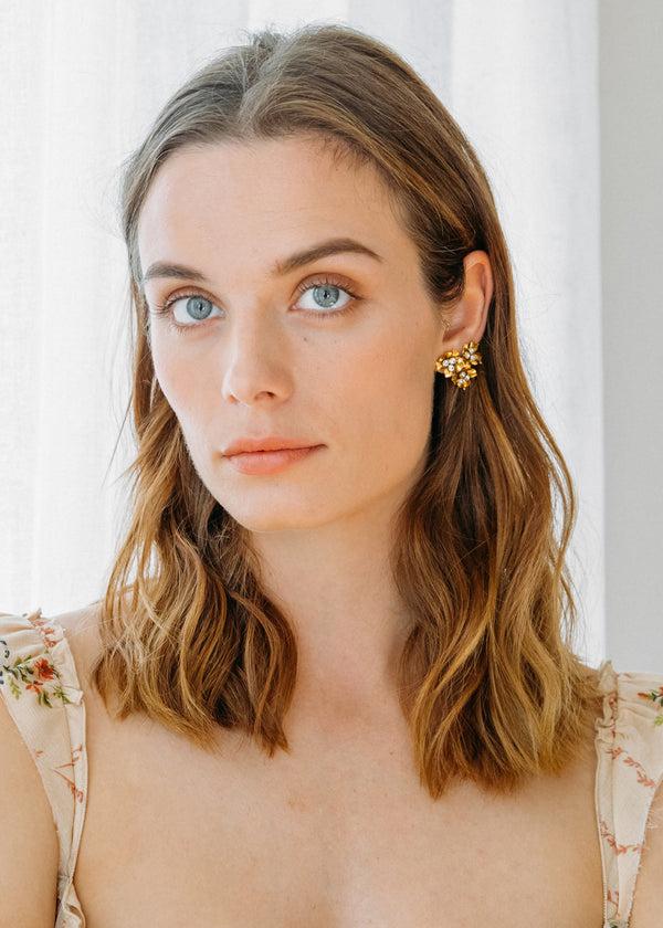 Jennifer Behr Maye Stud Earrings Gold