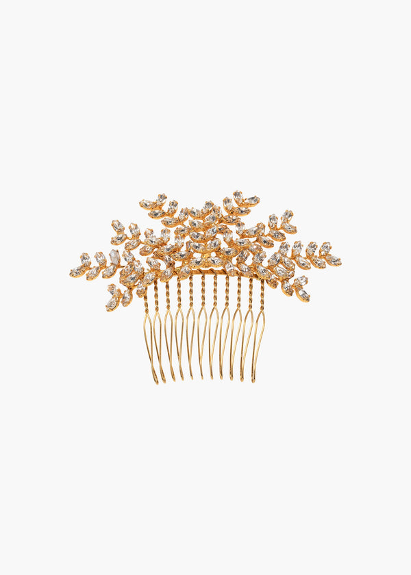 jennifer behr Mignonette Comb Crystal Antique Gold
