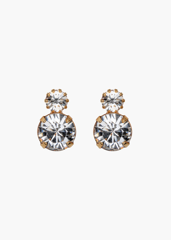jennifer behr Mila Earrings Crystal Antique Gold