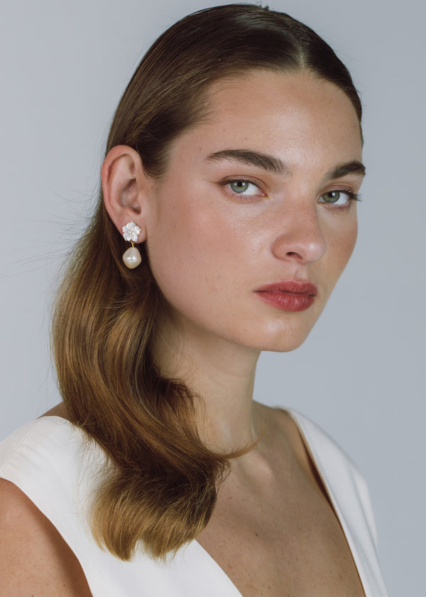 Jennifer Behr Mina Earrings Mother Of Pearl