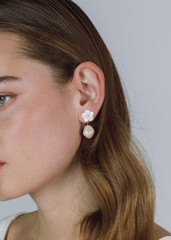 Jennifer Behr Mina Earrings Mother Of Pearl