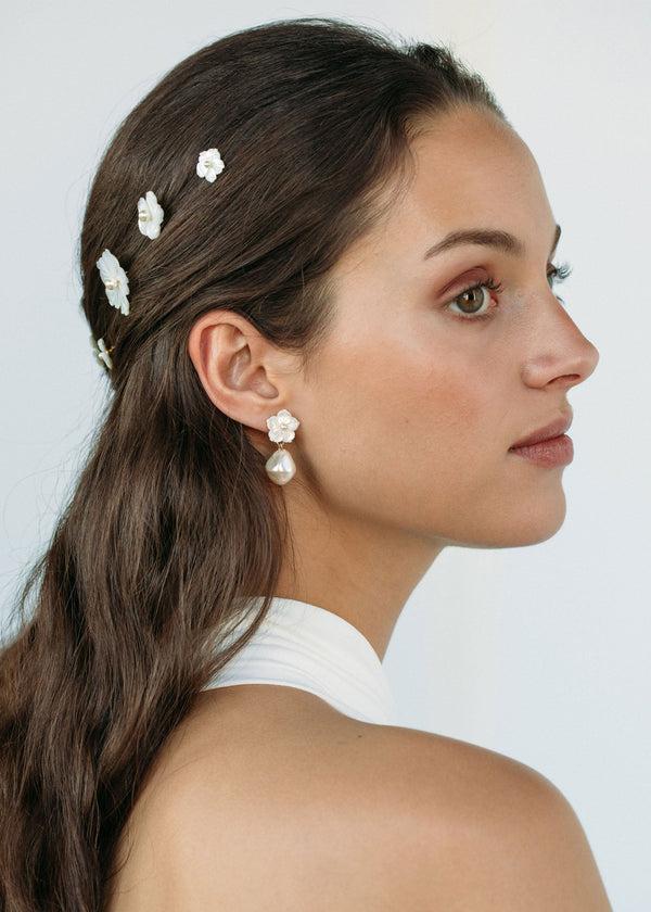 Jennifer Behr Mina Earrings Mother Of Pearl