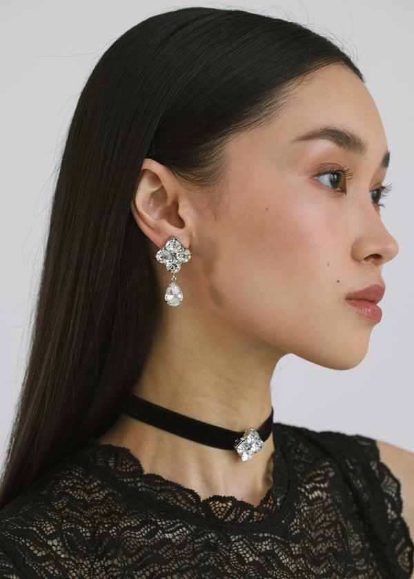 Jennifer Behr Morgana Earrings Crystal