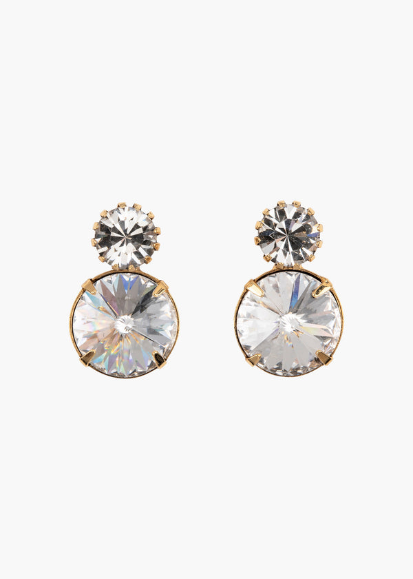 jennifer behr Myrla Earrings Crystal Antique Gold
